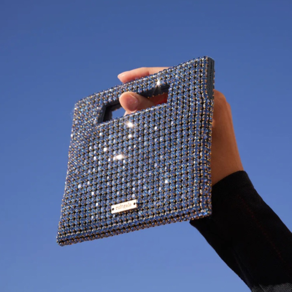 CULT GAIA | Lucinda Nano Rhinestone Clutch | Sapphire